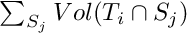 $\sum_{S_j} Vol(T_i\cap S_j)$