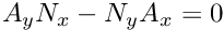 $A_yN_x -N_yA_x = 0 $