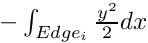 $ -\int_{Edge_{i}}\frac{y^{2}}{2}dx $